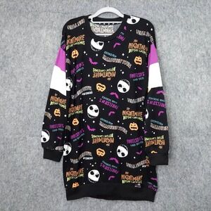Disney Women Pajama Dress S Nightmare Before Christmas Sweater Long Sleeve Jack‎
